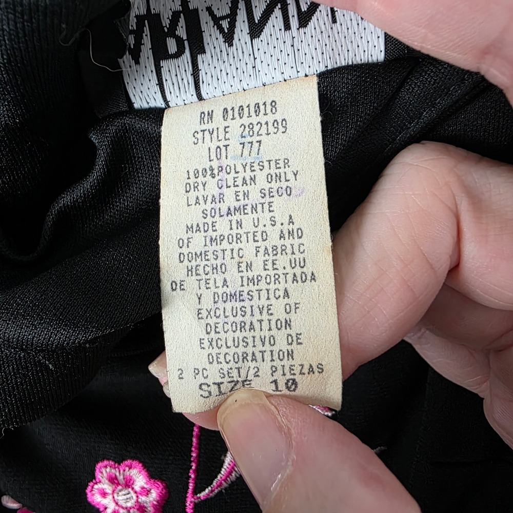 Adrianna Papell Black Floral Embroidered Spaghetti Strap Maxi Evening Dress‎ 10 - Picture 5 of 7